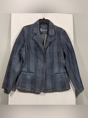 Plaid Single-Button Women's Blazer